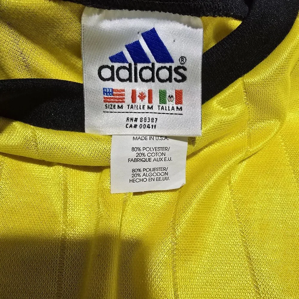 Adidas Vintage Mens 80s Trefoil Hit Long Sleeve Goalkeeper Jersey Made In USA M